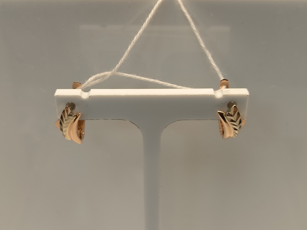 СБКМ585 СЕРЬГИ БЕЗ КАМНЯ (Au 585)