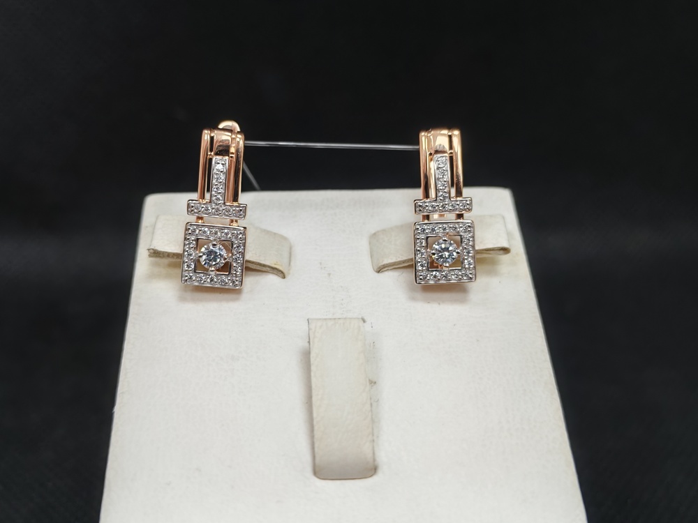 СЕРЬГИ С КАМНЯМИ (Au 585)