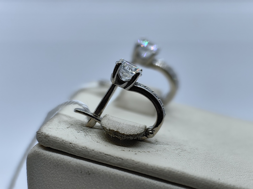 СКМИ585 СЕРЬГИ С КАМНЯМИ (Au 585)