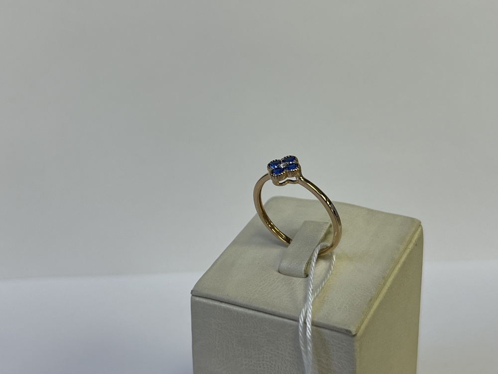 КОЛЬЦО С КАМНЯМИ (Au 585)