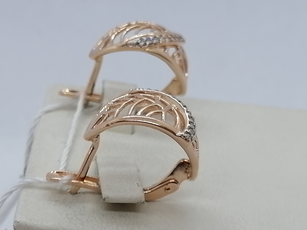 СКМИ585 СЕРЬГИ С КАМНЯМИ (Au 585)