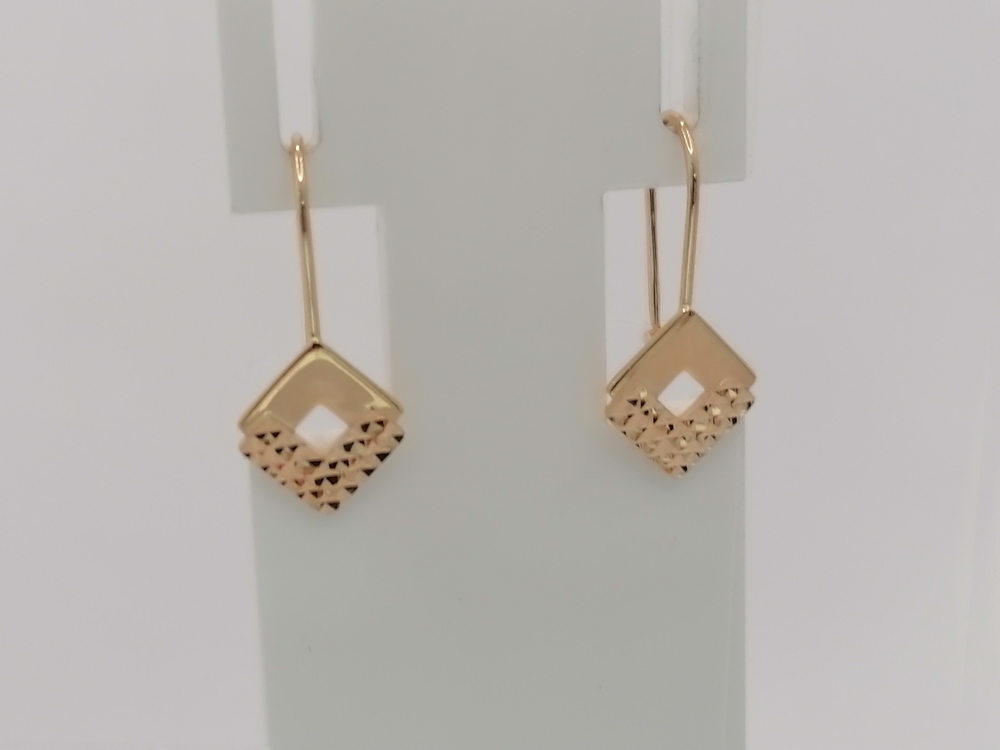 22006а СЕРЬГИ ПЕТЕЛЬКА без камня (Au 585)