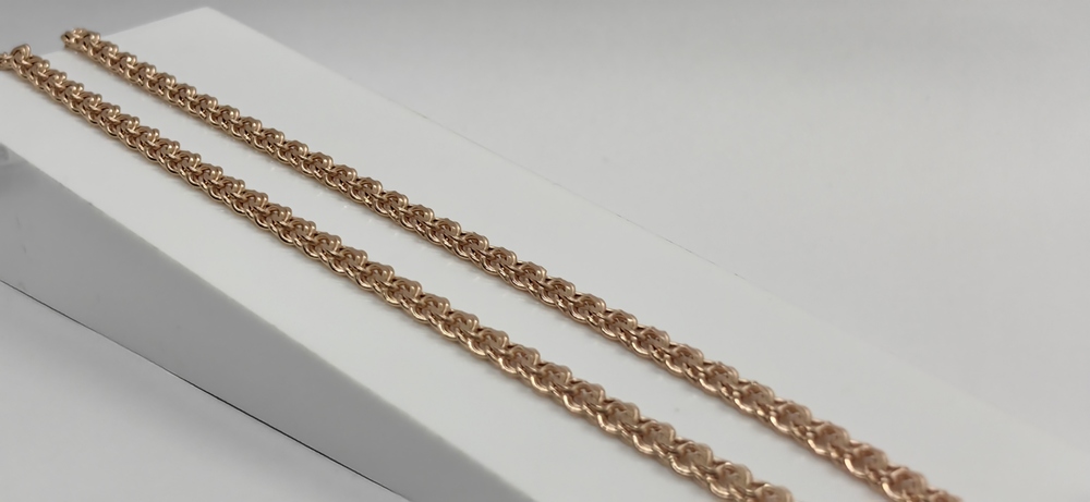 8080200П-60 ЦЕПЬ ПУСТОТЕЛАЯ Бисмарк (Au 585)