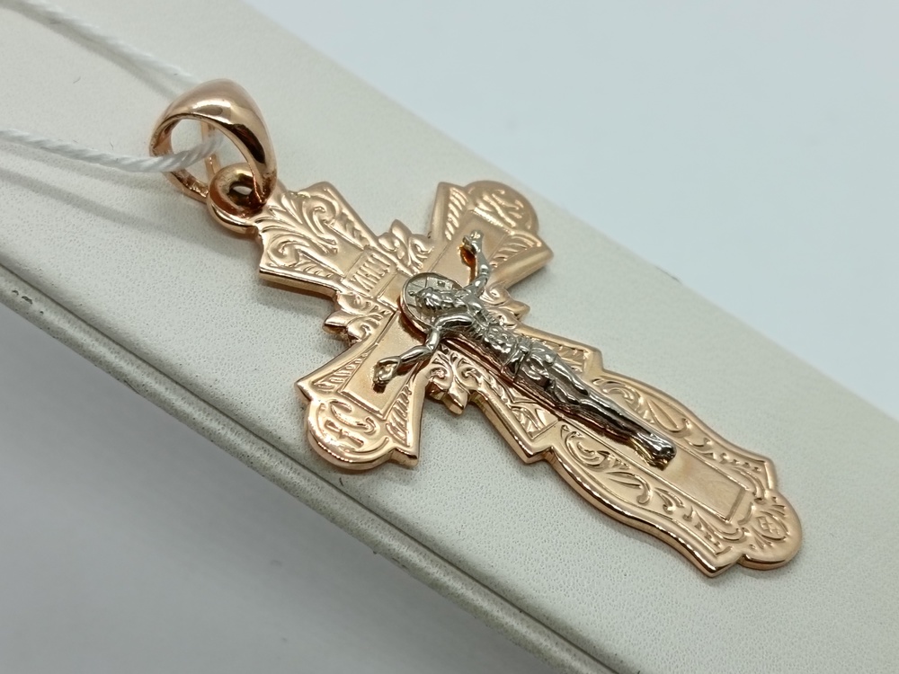 ПОДКБК585 ПОДВЕСКА КРЕСТ БЕЗ КАМНЯ (Au 585)
