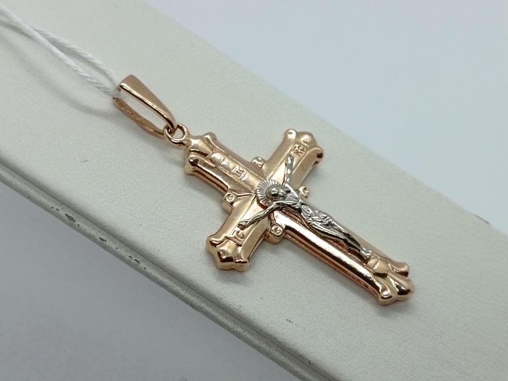 ПОДВЕСКА КРЕСТ БЕЗ КАМНЯ (Au 585)