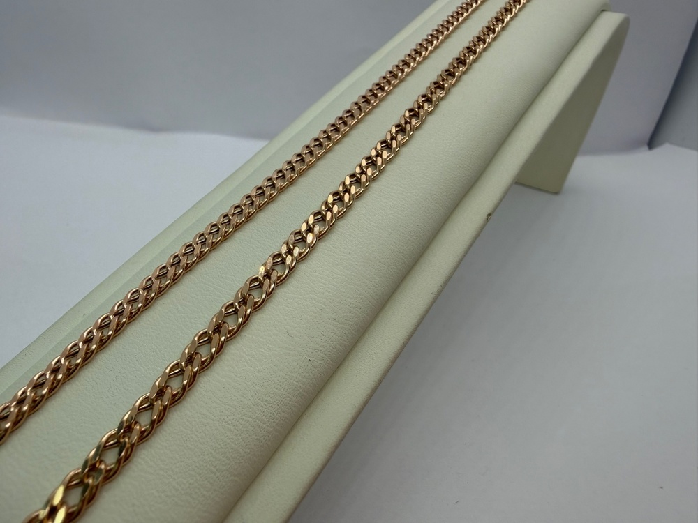 ЦЕПЬ ПУСТОТЕЛАЯ Ромб двойной (Au 585)