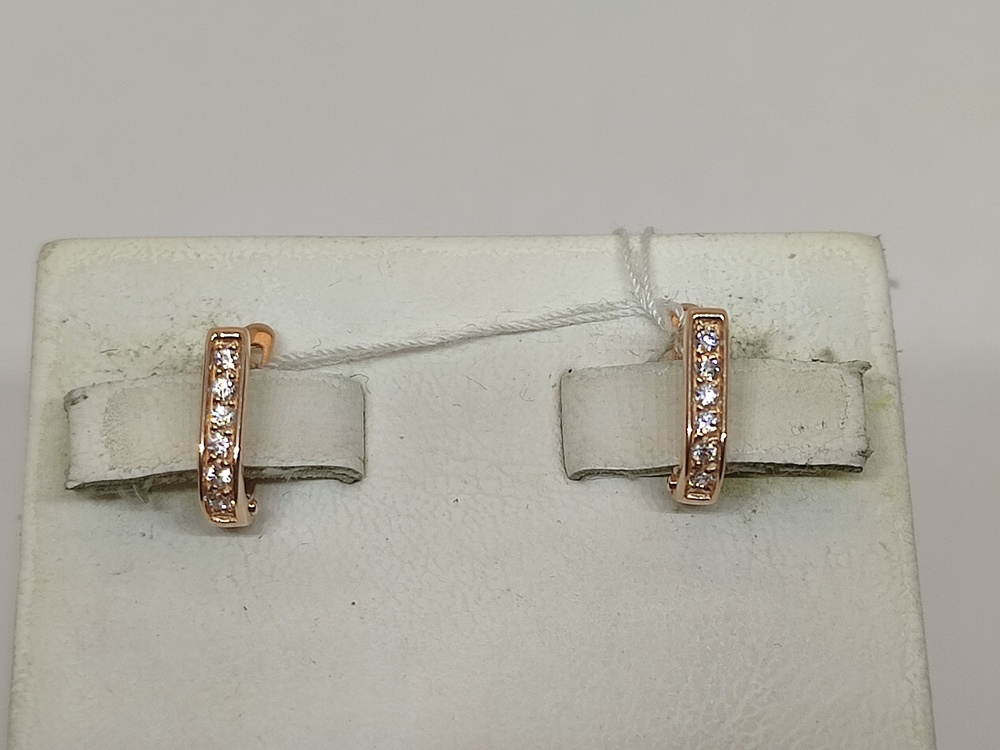 СКМИ585 СЕРЬГИ С КАМНЯМИ (Au 585)
