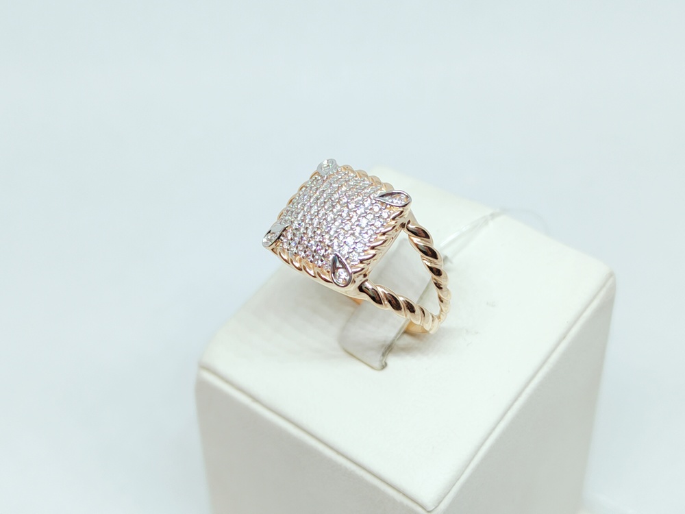 КОЛЬЦО С КАМНЯМИ (Au 585)