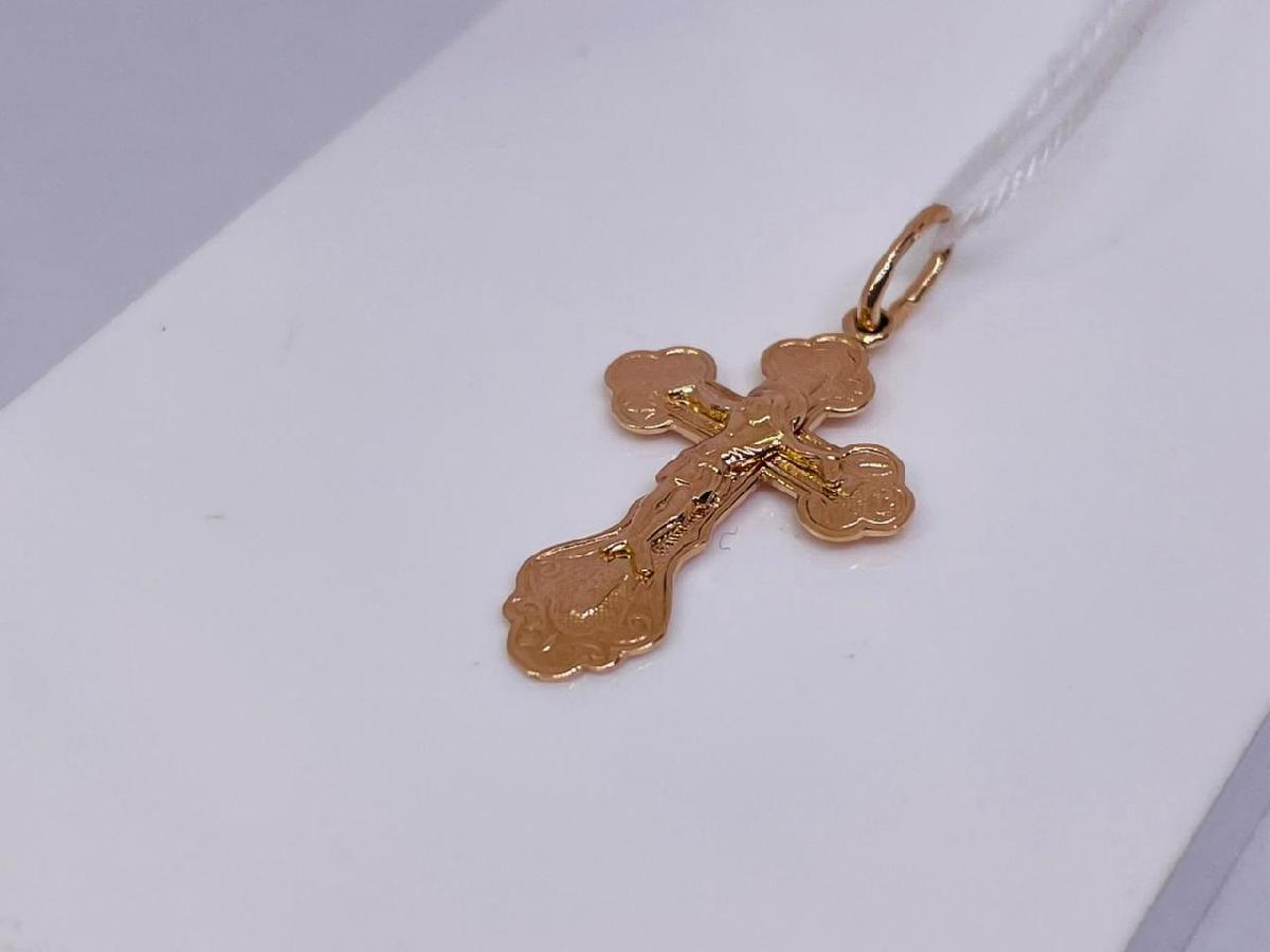 ПОДКБК585 ПОДВЕСКА КРЕСТ БЕЗ КАМНЯ (Au 585)