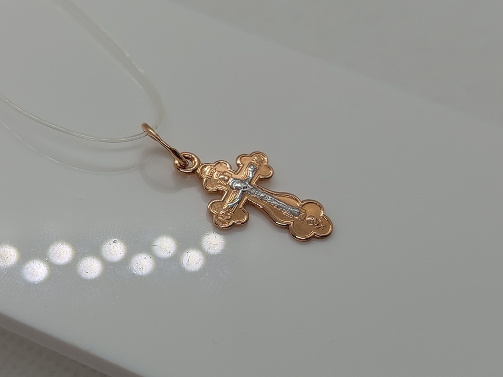 ПОДВЕСКА КРЕСТ без камня (Au 585)