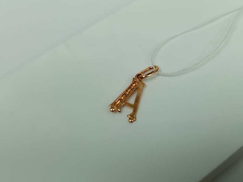 ПОДВЕСКА БУКВА А Au 585