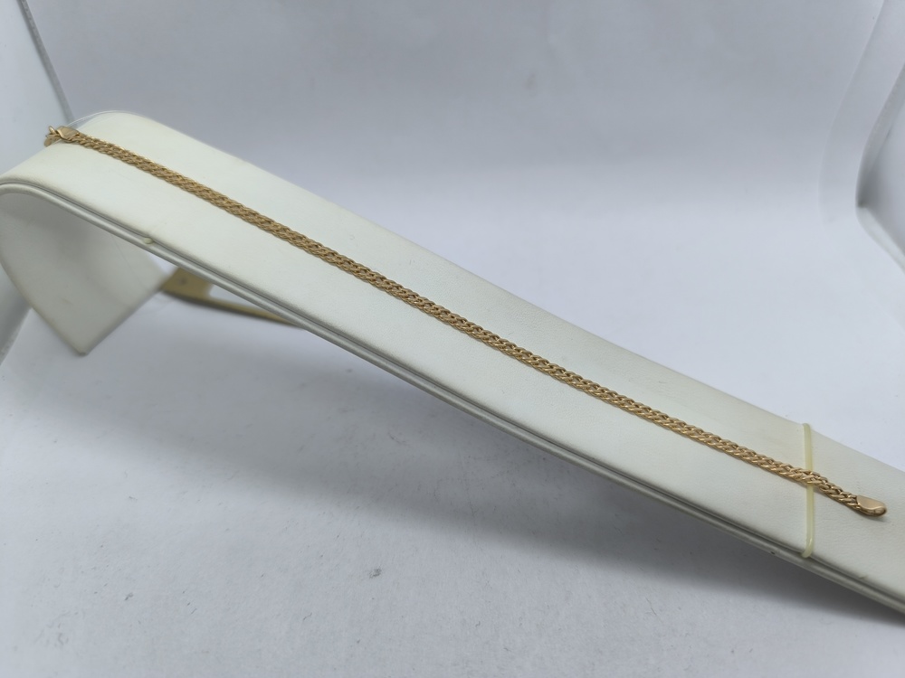 611105022 БРАСЛЕТ ПУСТОТЕЛЫЙ Ромб двойной (Au 585)