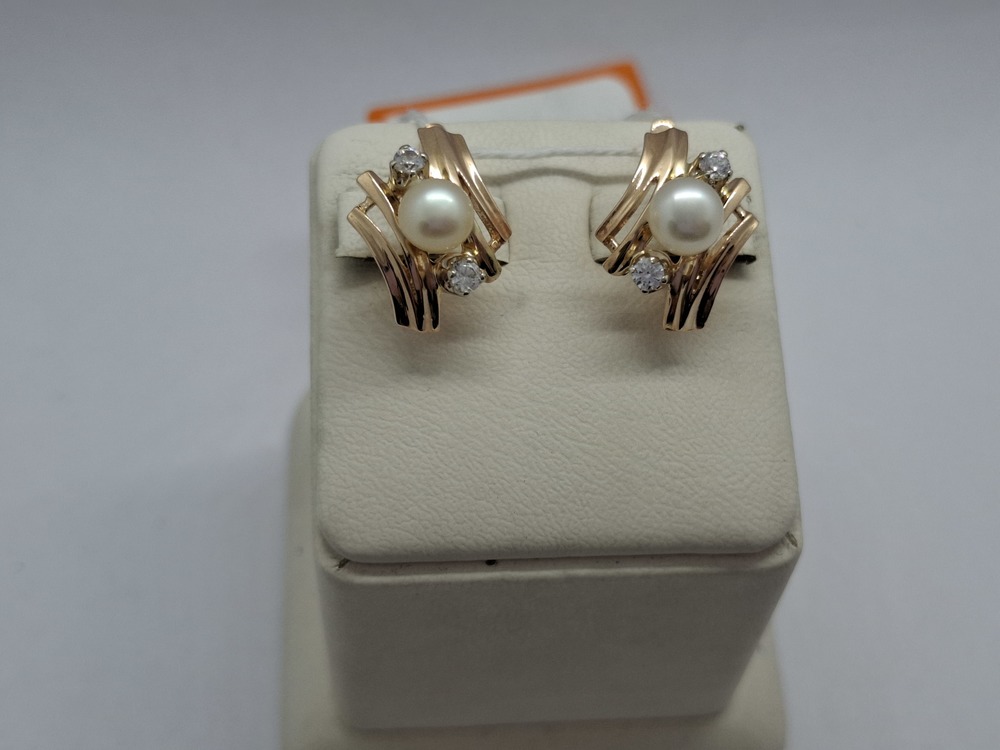 СКМИ585 СЕРЬГИ С КАМНЯМИ (Au 585)