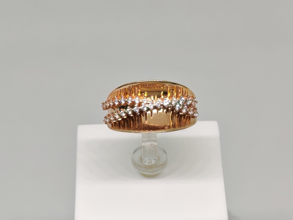 КОЛЬЦО С КАМНЯМИ (Au 585)