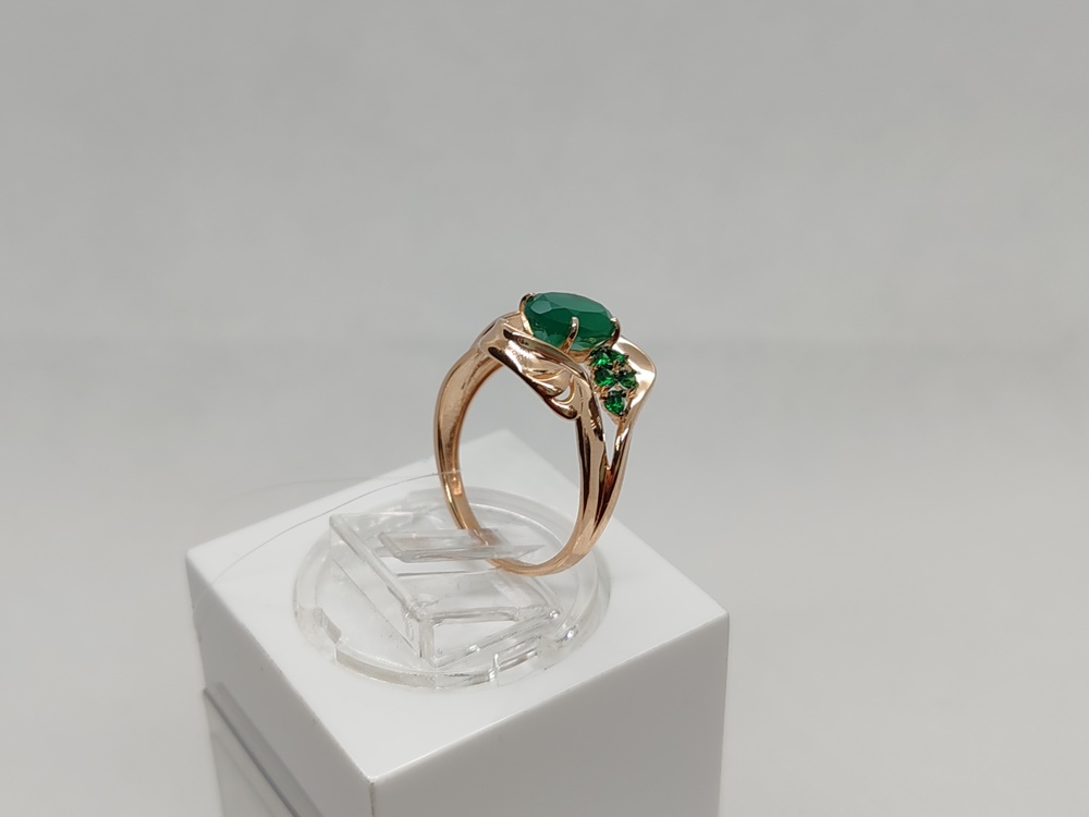 КОЛЬЦО С КАМНЯМИ (Au 585)