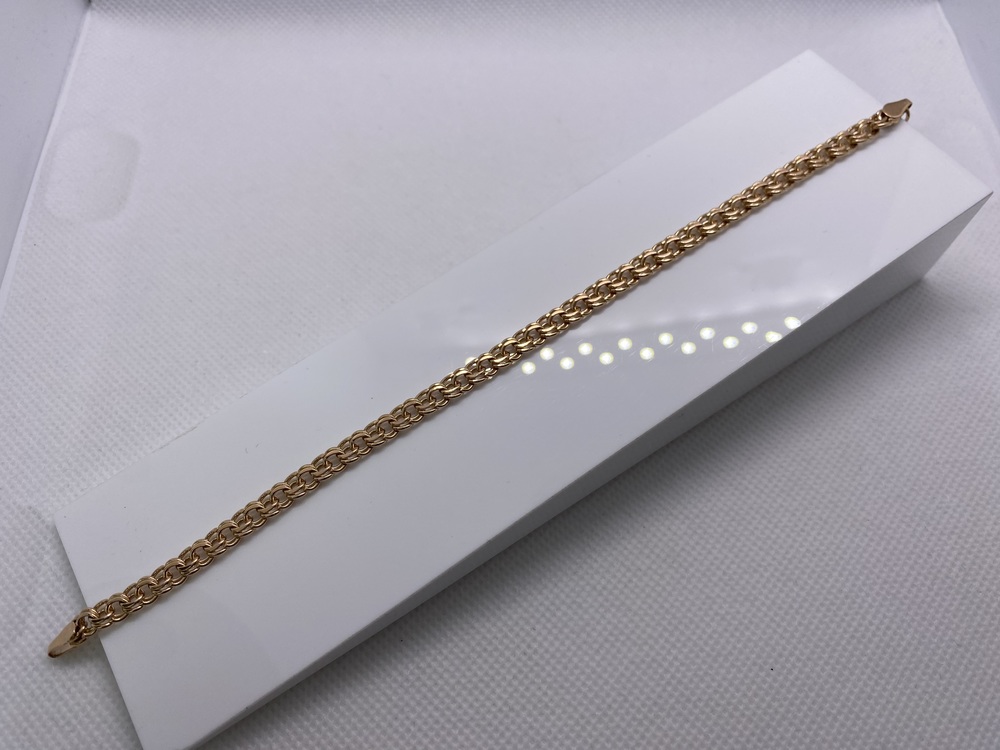 БЛБ585 БРАСЛЕТ ПОЛНОВЕСНЫЙ Бисмарк (Au 585)