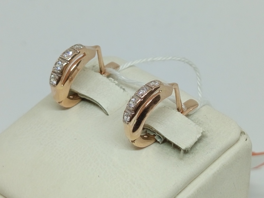 СКМИ585 СЕРЬГИ С КАМНЯМИ (Au 585)