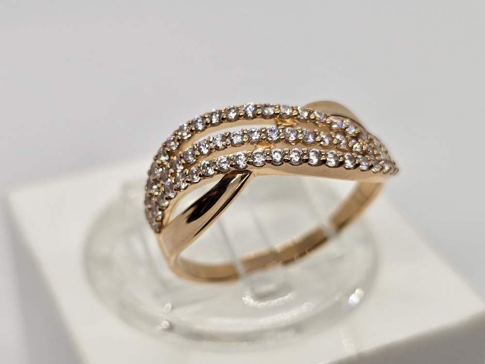 КОЛЬЦО С КАМНЯМИ (Au 585)