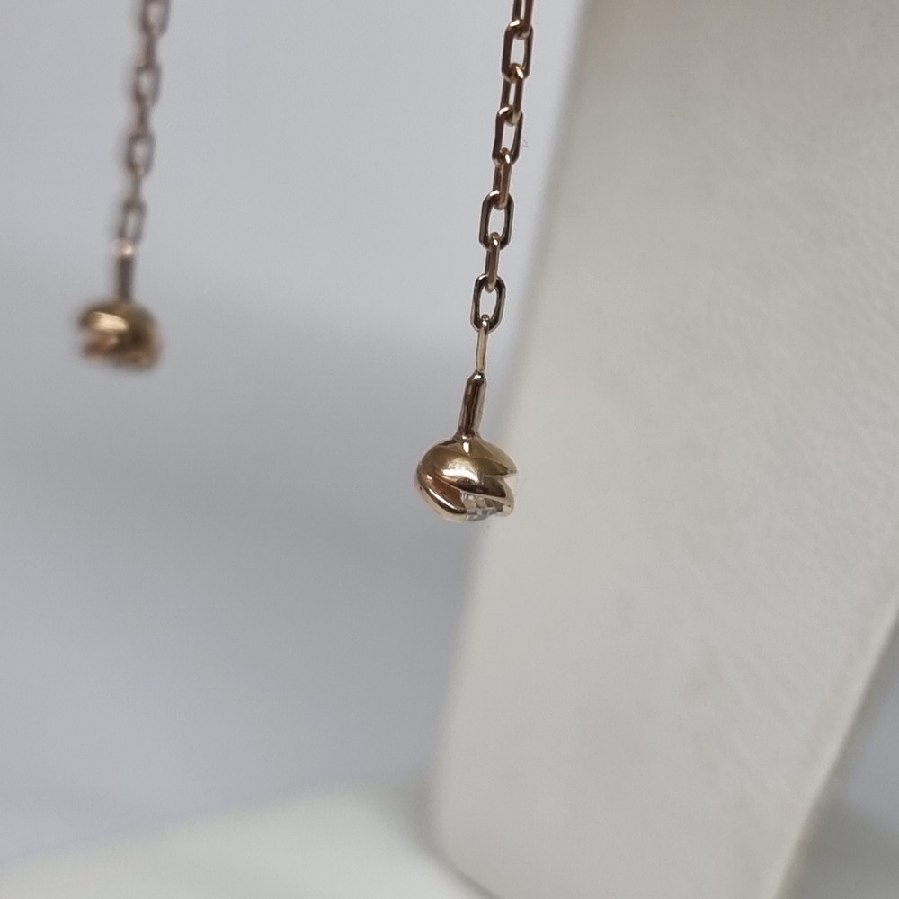 СЕРЬГИ ПРОДЕВКИ с камнем (Au 585)