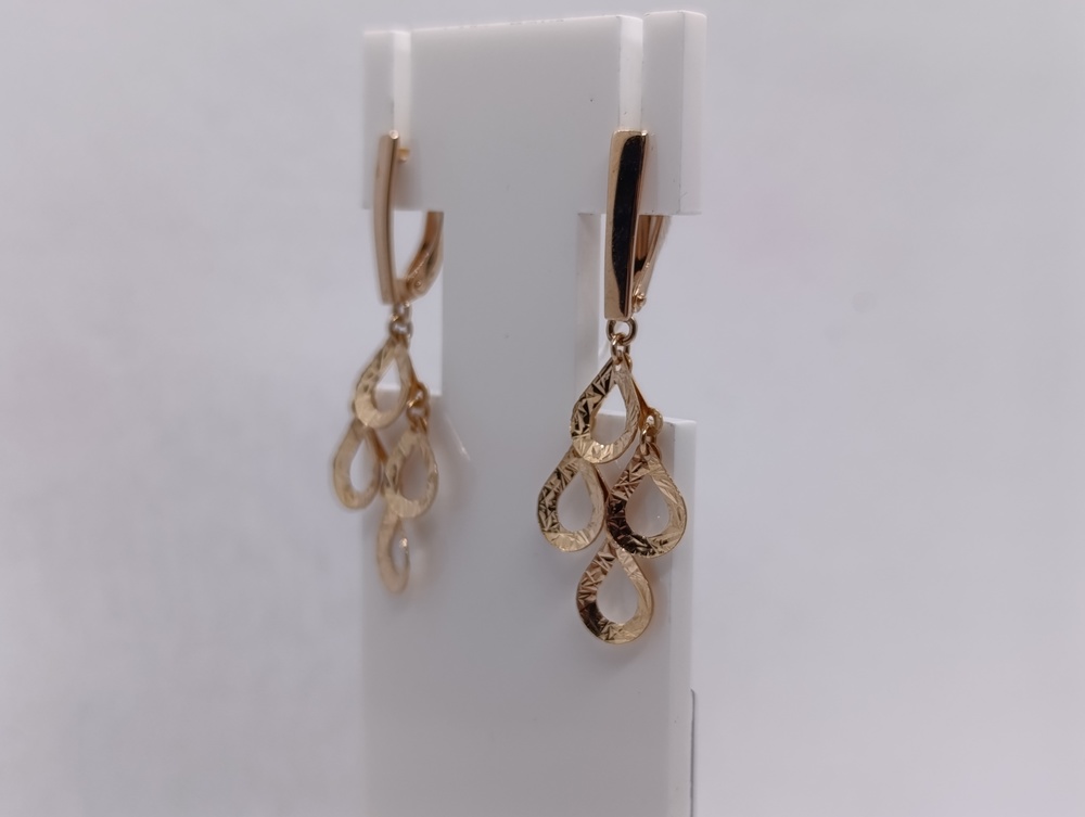 СБКМ585 СЕРЬГИ БЕЗ КАМНЯ (Au 585)