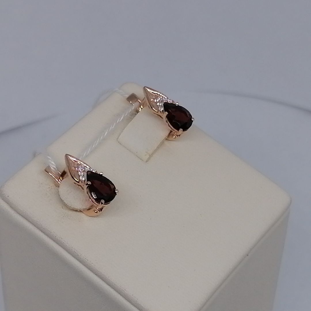 СКМИ585 СЕРЬГИ С КАМНЯМИ (Au 585)