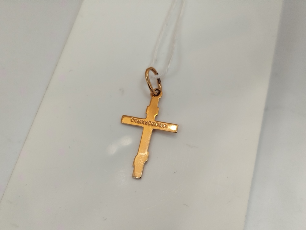 ПОДВЕСКА КРЕСТ БЕЗ КАМНЯ (Au 585)