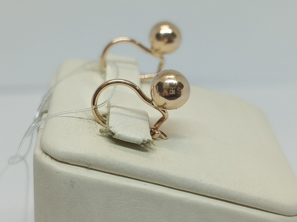 СЕРЬГИ ПЕТЕЛЬКА без камня (Au 585)