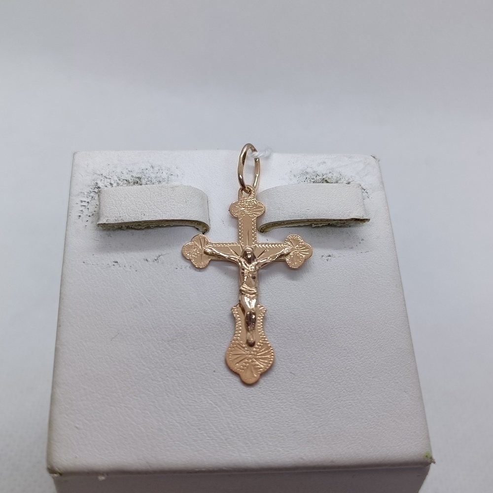ПОДВЕСКА КРЕСТ БЕЗ КАМНЯ (Au 585)