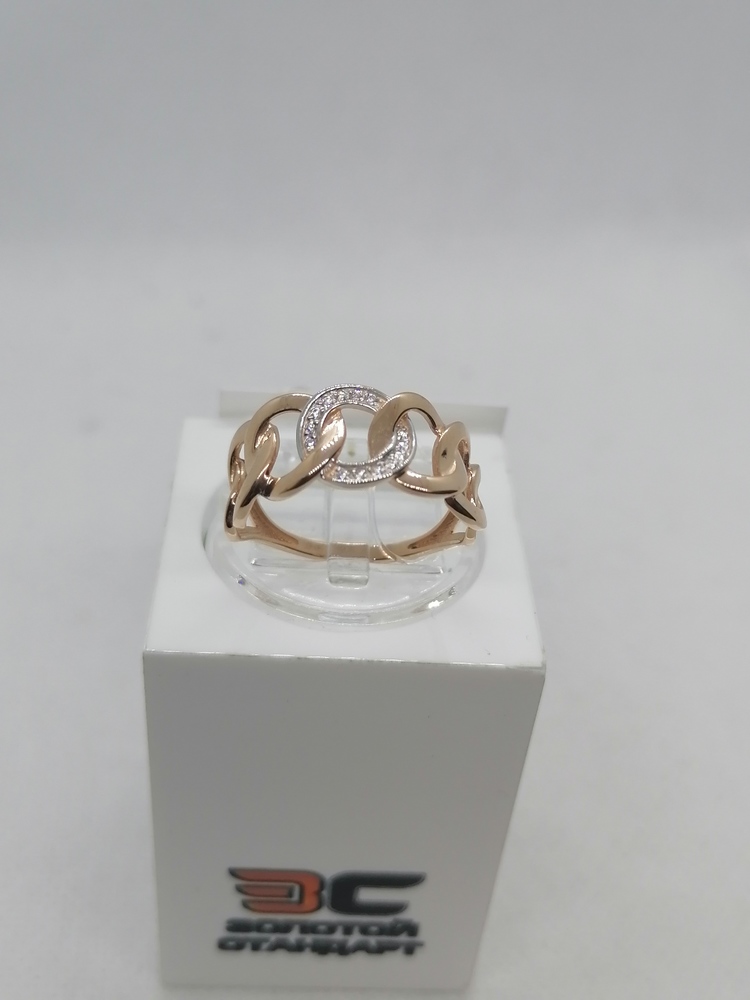 КОЛЬЦО С КАМНЯМИ (Au 585)