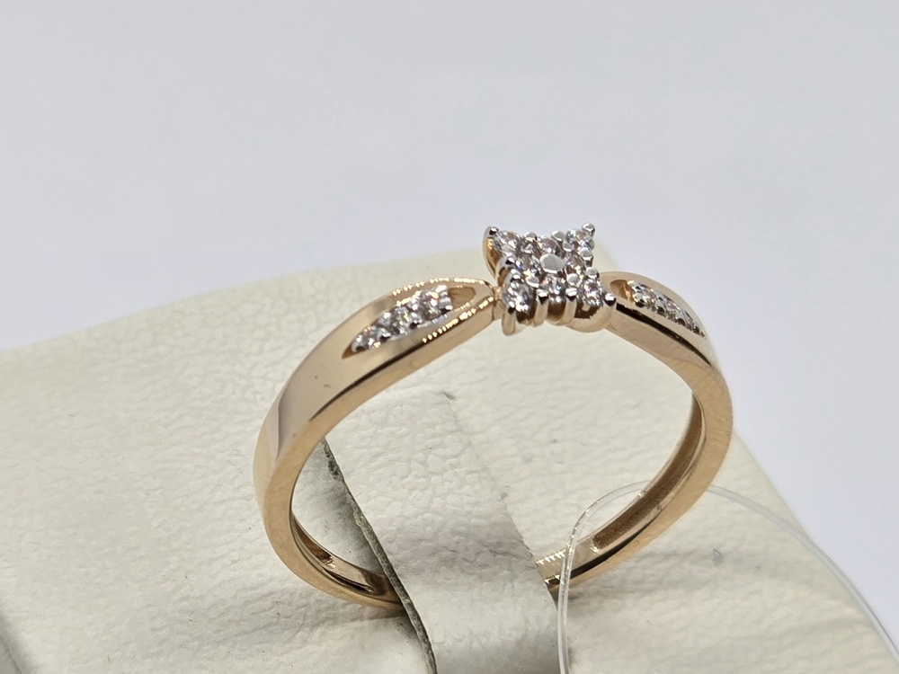 КОЛЬЦО С КАМНЯМИ (Au 585)