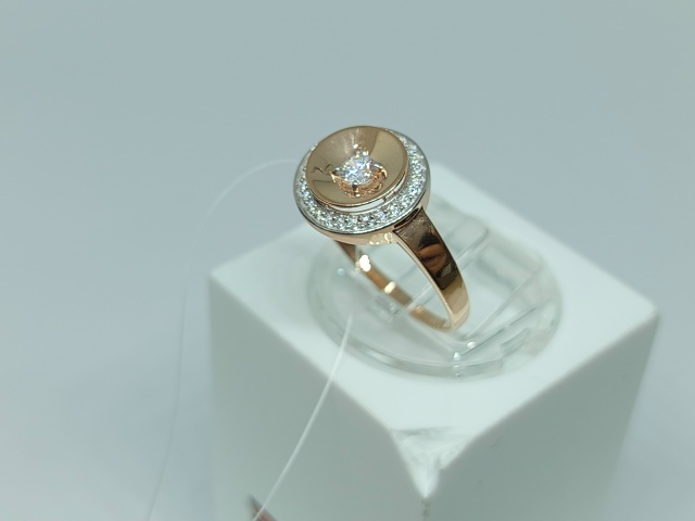 КОЛЬЦО С КАМНЯМИ (Au 585)