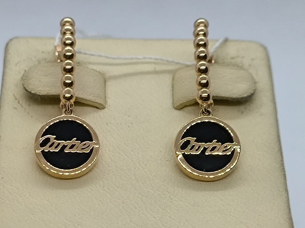 СЕРЬГИ ОНИКС (Au 585)