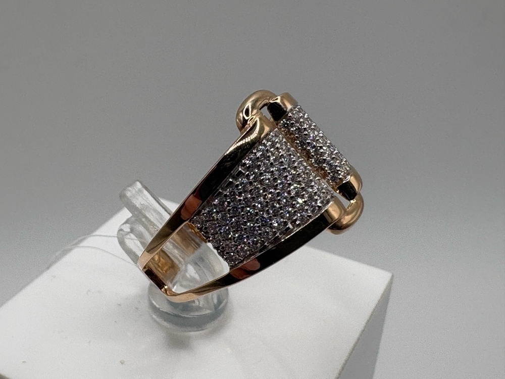 КОЛЬЦО С КАМНЯМИ (Au 585)