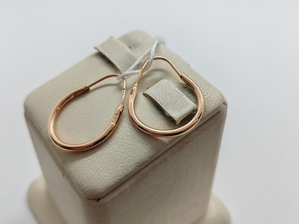 СБКМ583 СЕРЬГИ БЕЗ КАМНЯ (Au 583)