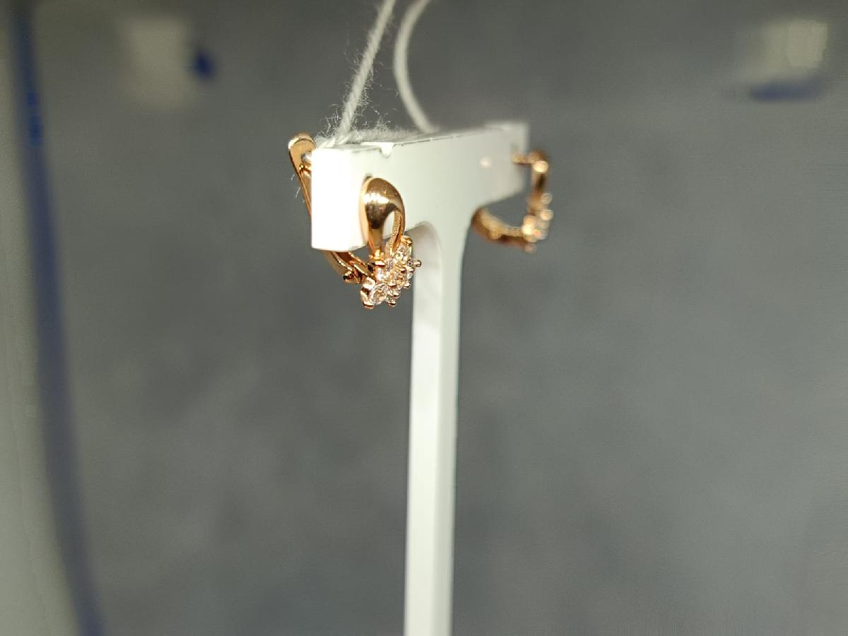 СКМИ585 СЕРЬГИ С КАМНЯМИ (Au 585)