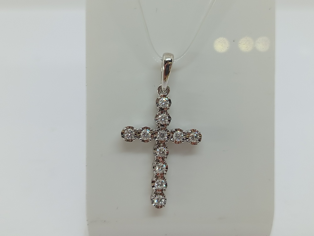 ПОДВЕСКА КРЕСТ Бриллиант (Au 585)