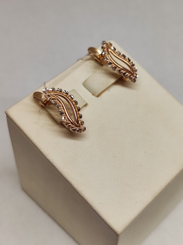 СБКМ585 СЕРЬГИ БЕЗ КАМНЯ (Au 585)