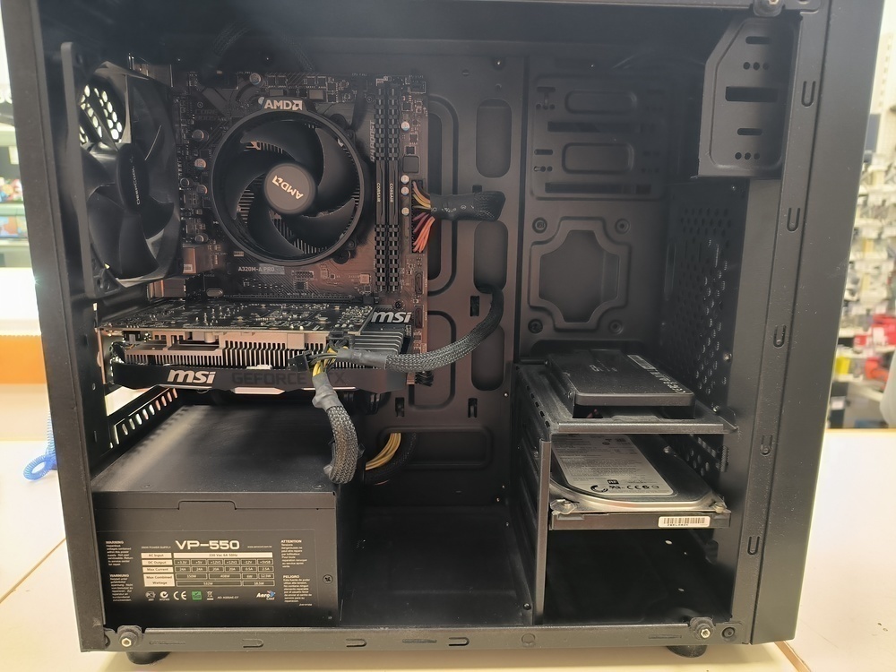 Системный блок Deepcool; Ryzen 5 2600, GeForce GTX 1650, 16 Гб, 128 Гб, 500 Гб