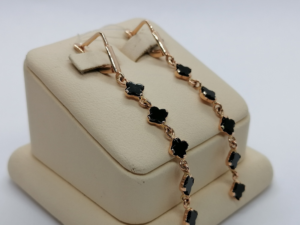 12227 СЕРЬГИ С КАМНЯМИ (Au 585)