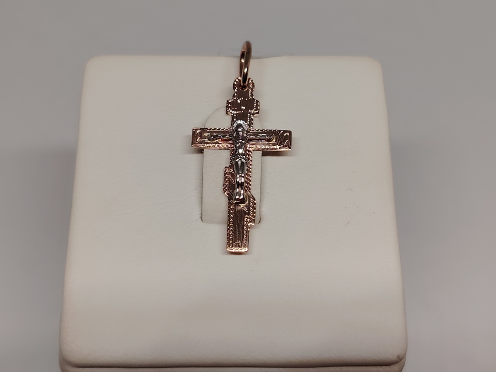 810-00268-10-00-00-02 ПОДВЕСКА КРЕСТ без камня (Au 585)