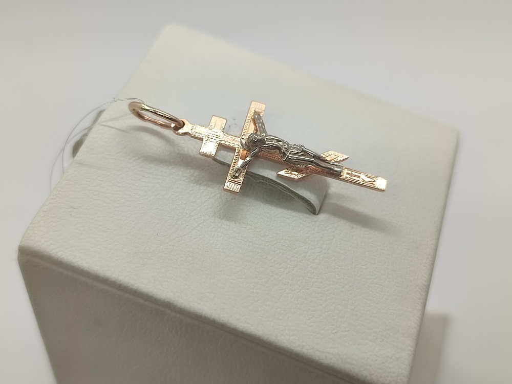 8012р ПОДВЕСКА КРЕСТ (Au 585)