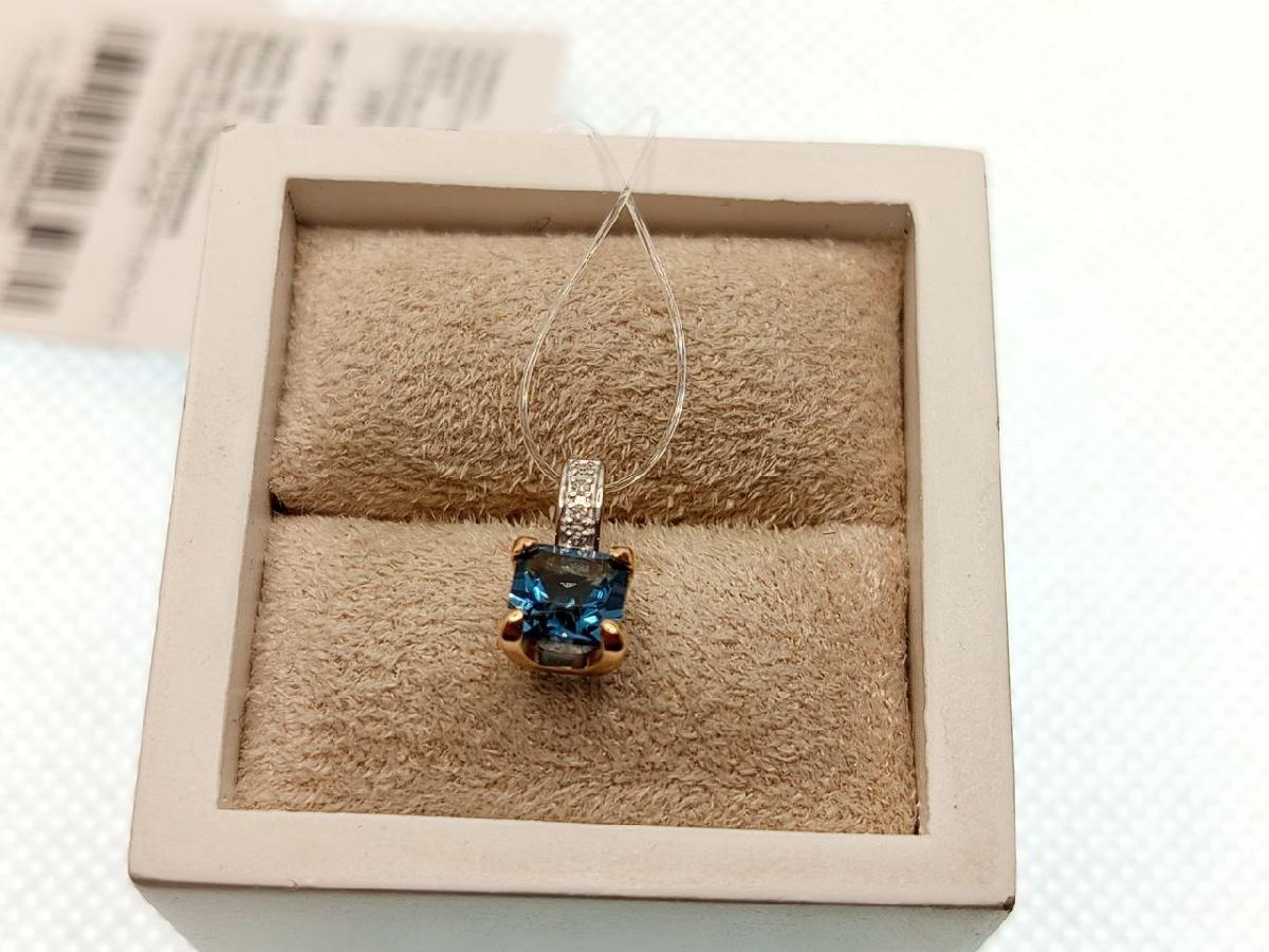 ПОДВЕСКА ЛОНДОН БЛЮ ТОПАЗ (Au 585)