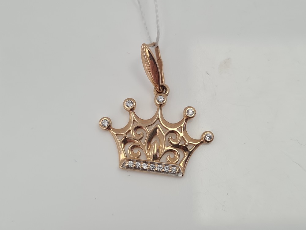 ПОДКМИ585 ПОДВЕСКА С КАМНЯМИ (Au 585)