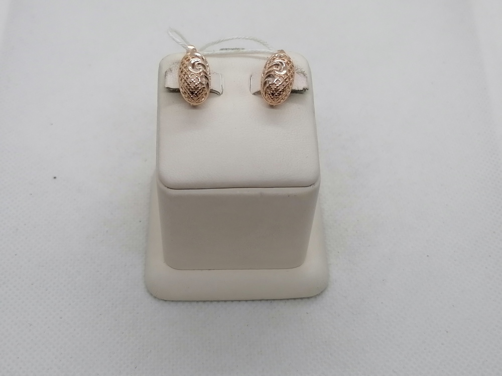 СБКМ585 СЕРЬГИ БЕЗ КАМНЯ (Au 585)