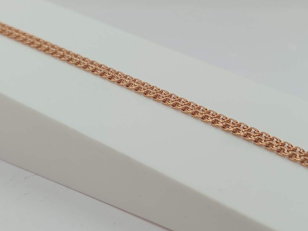 БРАСЛЕТ ПОЛНОВЕСНЫЙ Бисмарк двойной (Au 585)