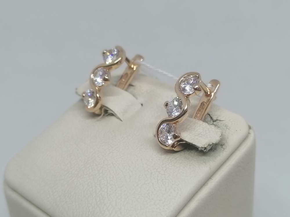 СКМИ585 СЕРЬГИ С КАМНЯМИ (Au 585)