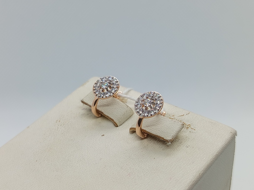 СКМИ585 СЕРЬГИ С КАМНЯМИ (Au 585)