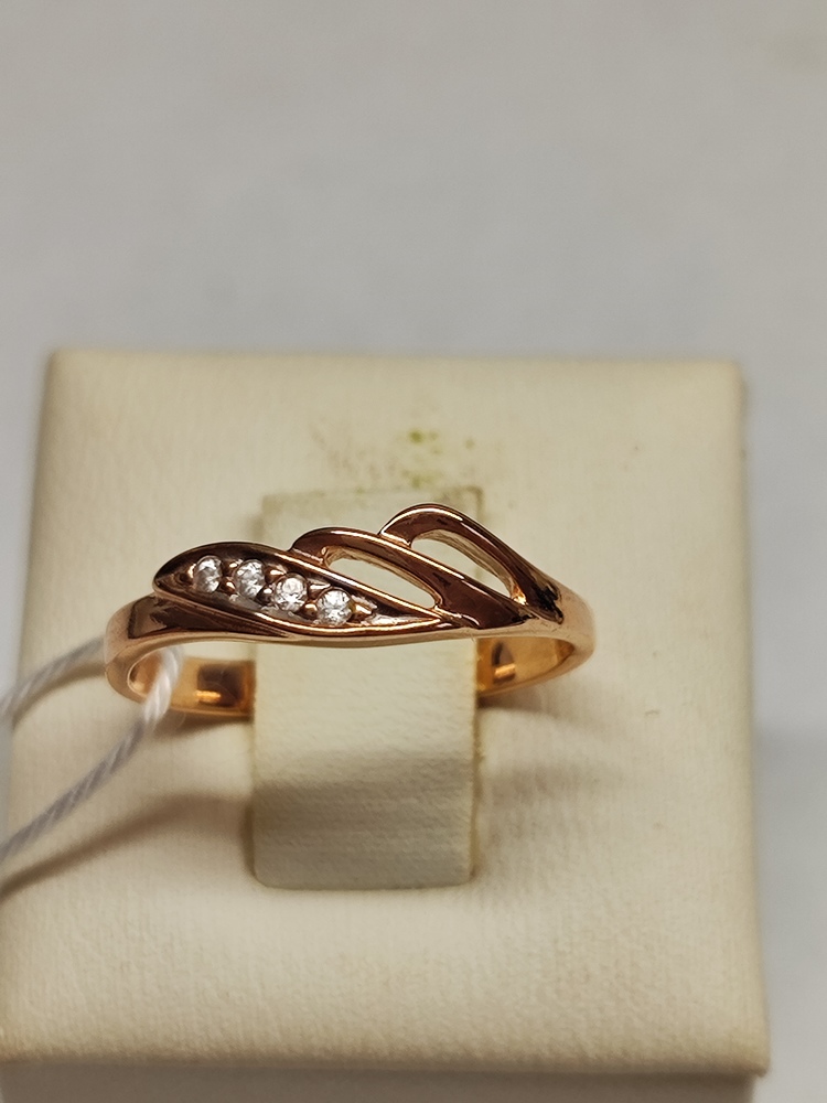 КОЛЬЦО С КАМНЯМИ (Au 585)