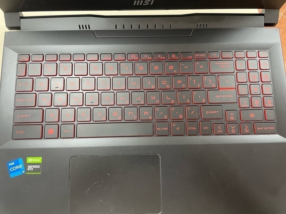Ноутбук MSI Katana GF66;  Core I5-11400H, GeForce GTX 1650, 8 Гб, 256 Гб, Нет