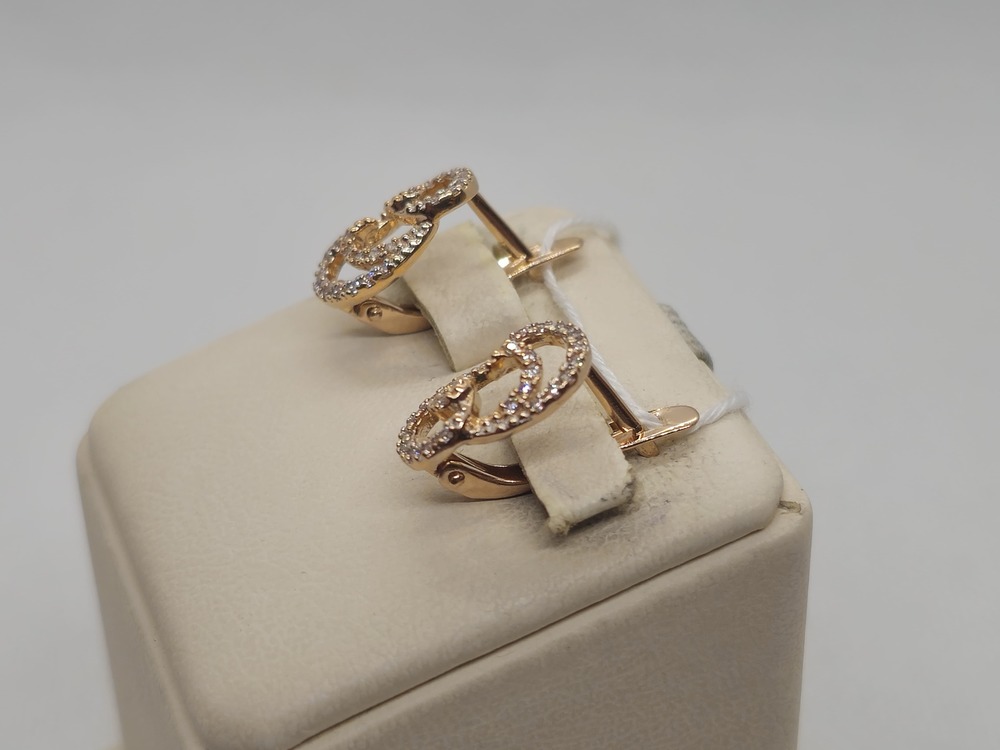 СКМИ585 СЕРЬГИ С КАМНЯМИ (Au 585)